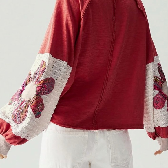 Women's Coral Long Sleeve Top - Picture 2 of 3